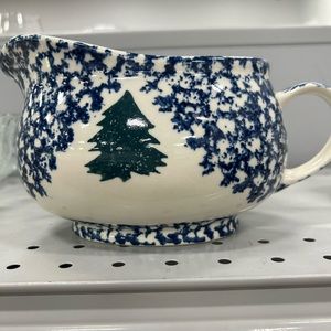 Vintage Tienshan Folk Art Gravy Boat